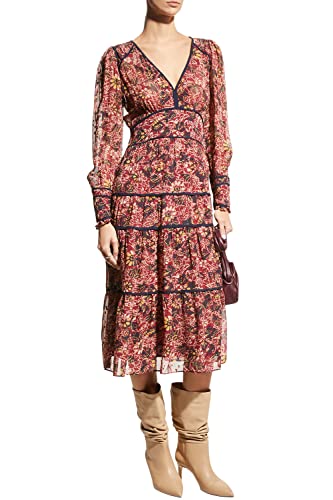 Ba&Sh Kleid Gigi mit floralem Print 34 Rot