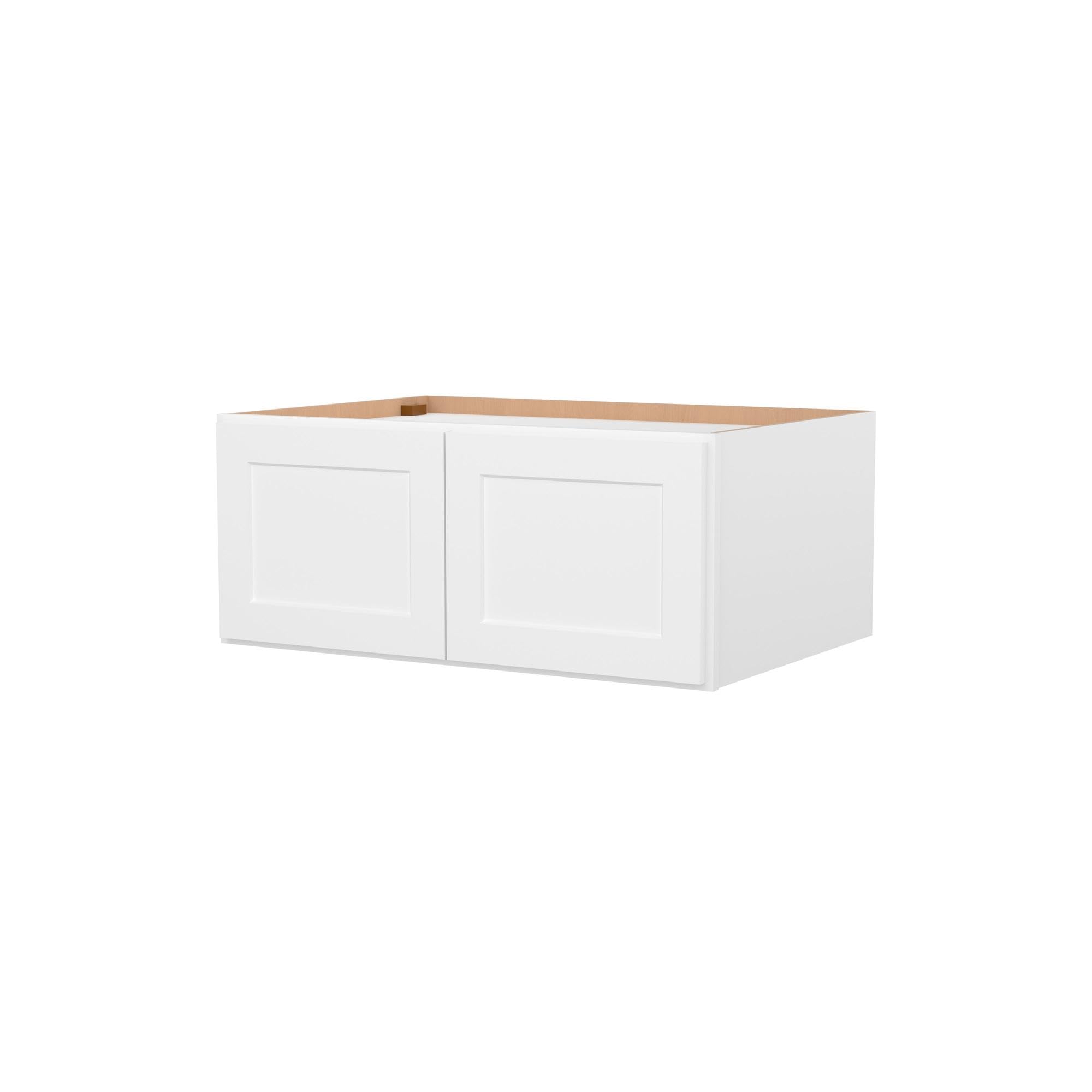 Furinno Shaker Wall Refrigerator Top Kitchen Cabinet, 2-Doors, White