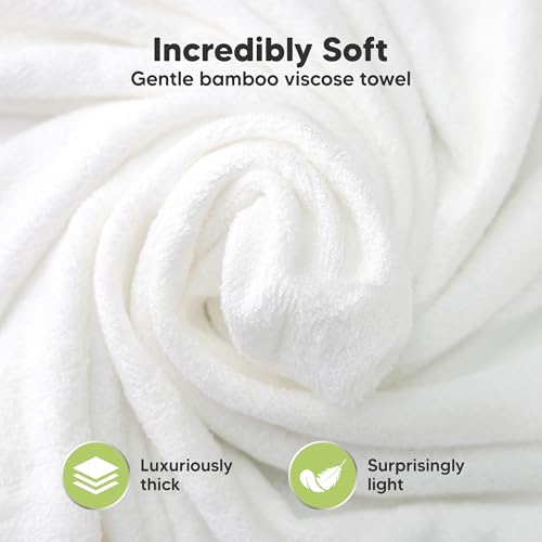 Image of KeaBabies Hooded Baby Towel for Newborn, Baby Bath Towels (Grizzly, 30x30) | Viscose Derived from Bamboo, Large Baby Towels with Hood, Boys, Girls, Toddler, Soft Absorbent Baby Bath Essentials