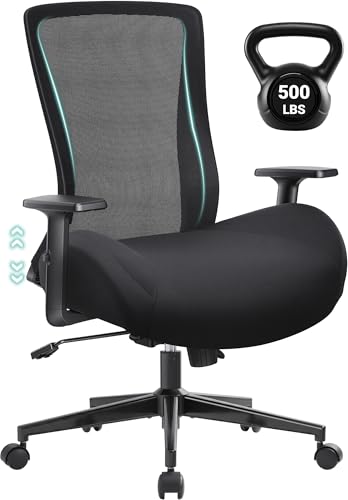 Big and Tall Home Office Desk Chair 500lb Capacity for Heavy...