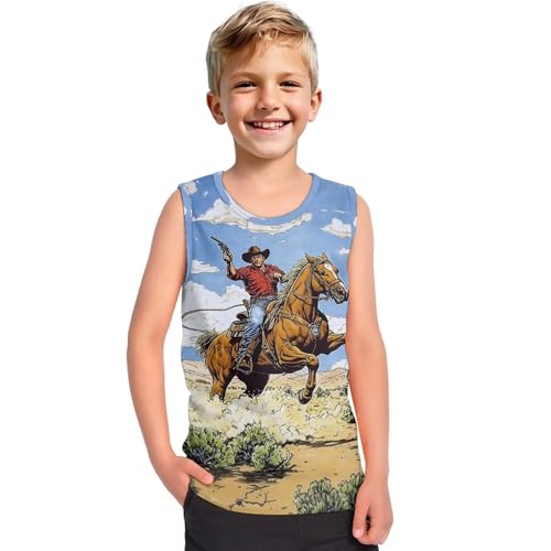 Tank Top for Boys Casual Soft Breathable Crewneck Athletic Tank Tops Kids Summer Workout Sleeveless Shirt2