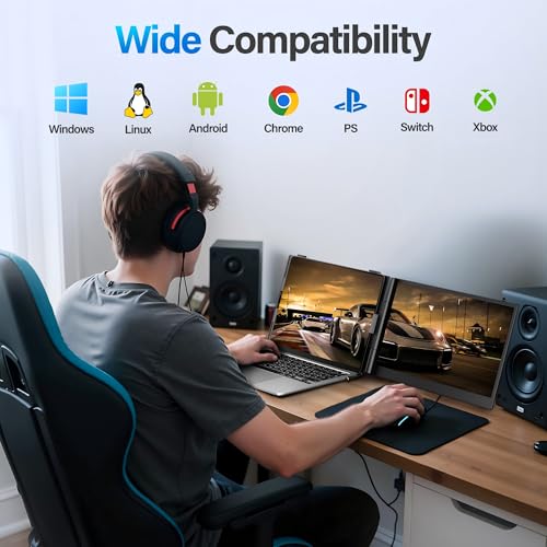 Image of Ultra Thin Laptop Screen Extender Monitor Portable,14 inch 1080P FHD Lightweight Dual Screen,Portable Monitor for Laptop,Fit for 13-17 inch Laptops,Plug & Play Compatiable with Win /Mac /Chrome /Android /Switch