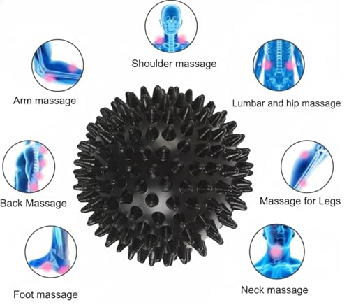 Image of Bodylastics Lacrosse & Acupressure Spike Massage Ball Combo for Deep Tissue, Muscle Recovery & Myofascial Release | Foot, Back, Neck & Shoulder Pain Relief | Portable, Spiky Trigger Point Therapy
