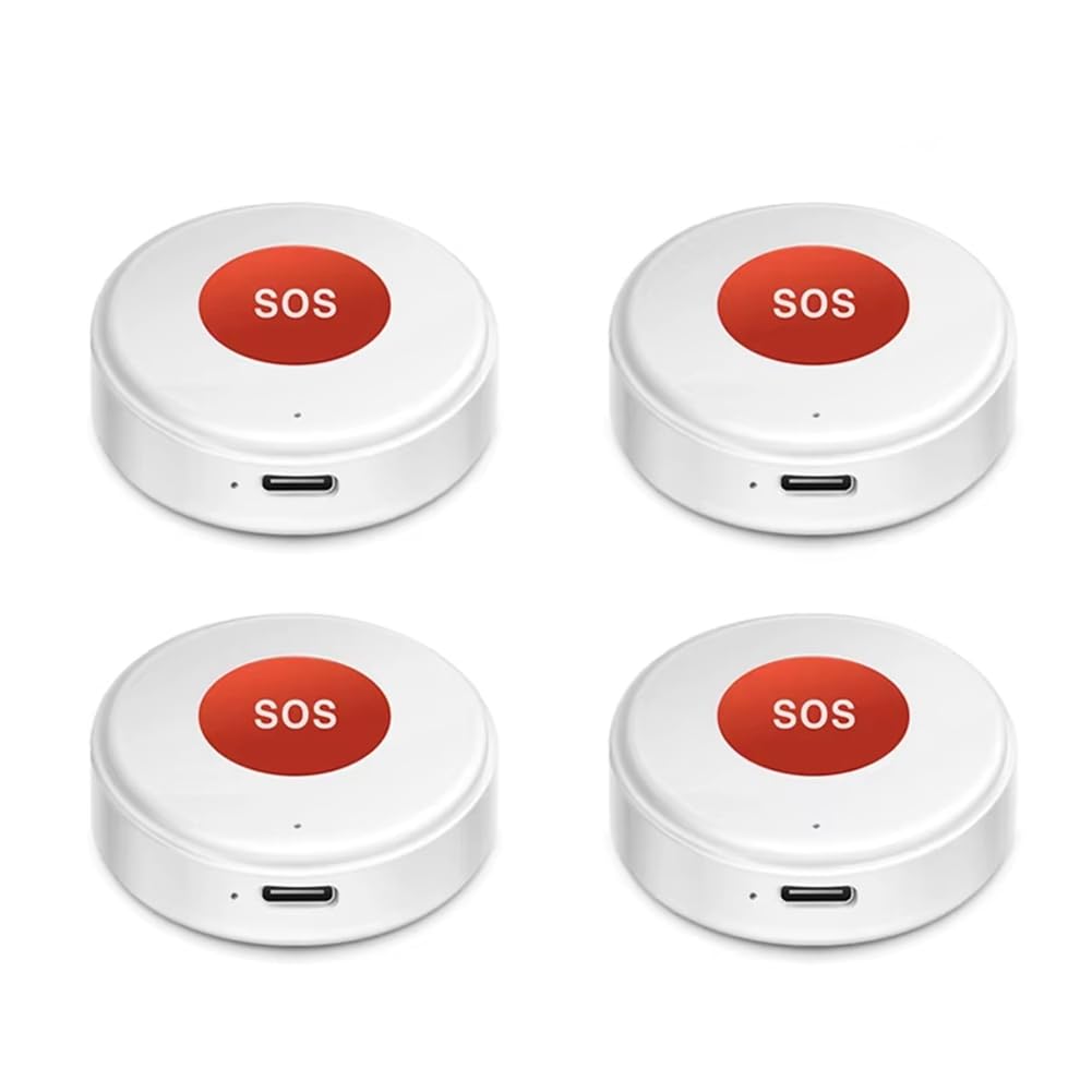 Botón de Emergencia SOS WiFi Tuya Inalámbrico de una Tecla para Llamar Ayuda, Protección de Seguridad para el Hogar, Ancianos y Niños, Control A Través de la APP Life B.