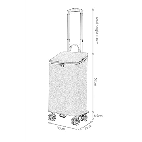 Carrito plegable con mochila 30L para compras y picnic miniatura 4