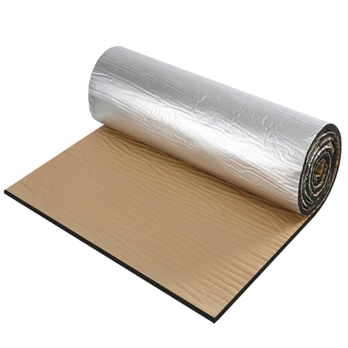 Mousse réfléchissante isolante de 10 mm d'épaisseur ignifuge et imperméable 1x9m
