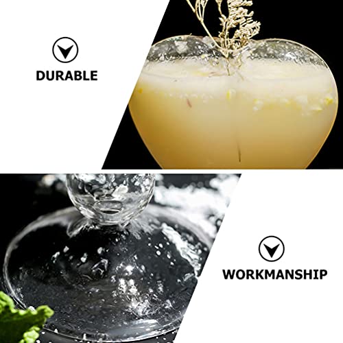 Nuobesty 2Pcs Cocktail Glass Heart Shaped Martini Glasses Novelty Drink Cup Wine Glasses Champagne Goblet For Ktv Bar Night Wedding Party Holiday #TOP3
