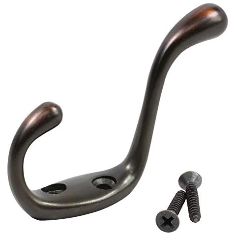 Rok Hardware Dual Coat Hook, Oil-Rubbed Bronze, 10 Pack Cover