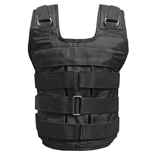 Domary Chaleco con Peso Ajustable Chaleco con Peso Oxford Resistente Al Desgaste Carga Máxima de 50 Kg Correas para los Hombros y Cinturón Fijo para Entrenamiento de Fuerza Pérdida