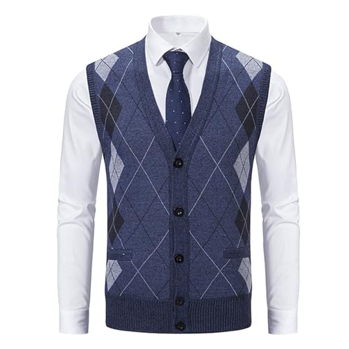 Men’s Knitted Sleeveless Cardigans Wool Blend Big and Tall Sleeveless Vest Lightweight Thermal Cardigan Vests4