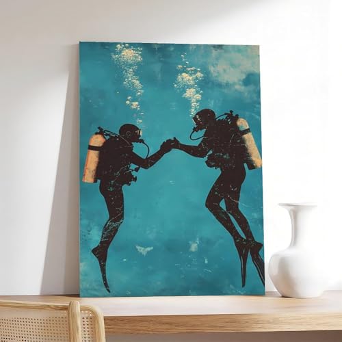 Poster sous-marin toile pour mur vide grand format chambre - 7
