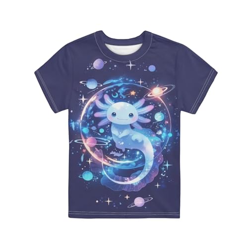 Image of WELLFLYHOM Kids Tshirts Girls Boys Short Sleeve Crewneck Tees Shirts Casual Sport Pullover Tops Size 3-16 Years