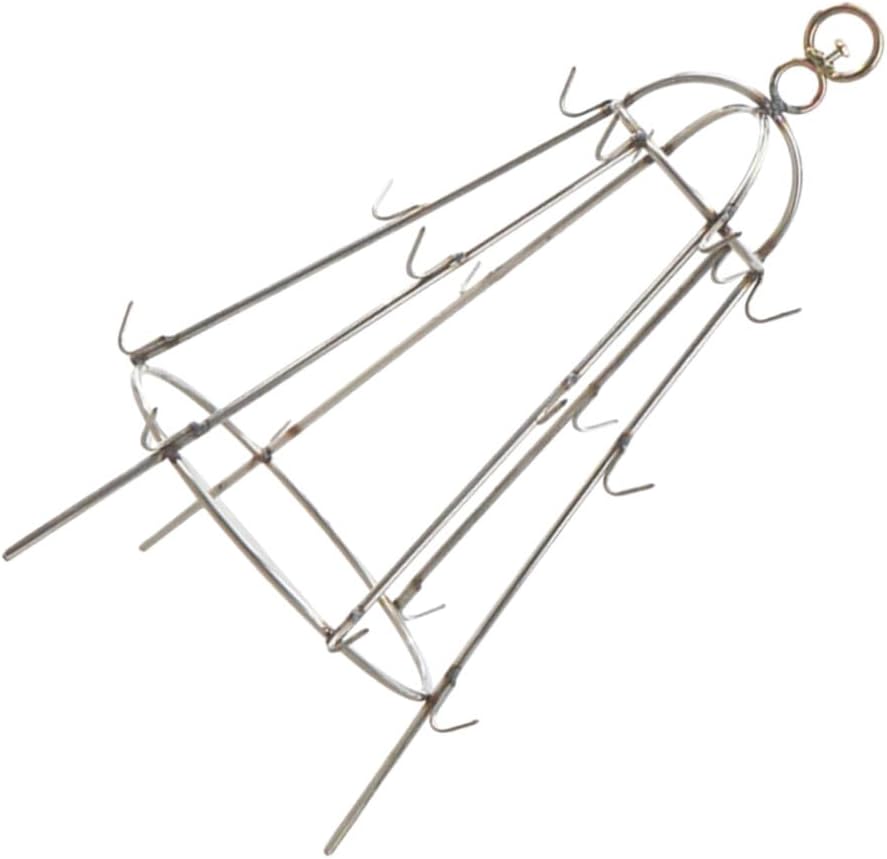 Luxshiny Stainless Steel Barbecue Hanging Rack Grill Food Rack for Outdoor Camping Picnics Barbecue with Fine Craftsmanship Convenient Structure for Easy Use