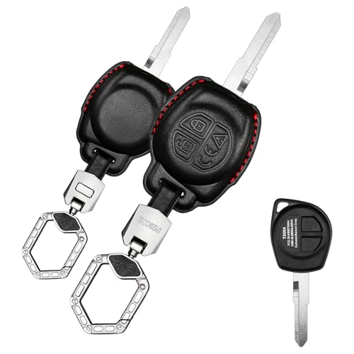 Image of PEICHI Metal Key Cover Compitable for Suzuki Swift,Dzire,Baleno,Ertiga,WagonR,Celerio,Alto,Brezza,Ignis,S-Presso,Fronx 2 Button Remote Key