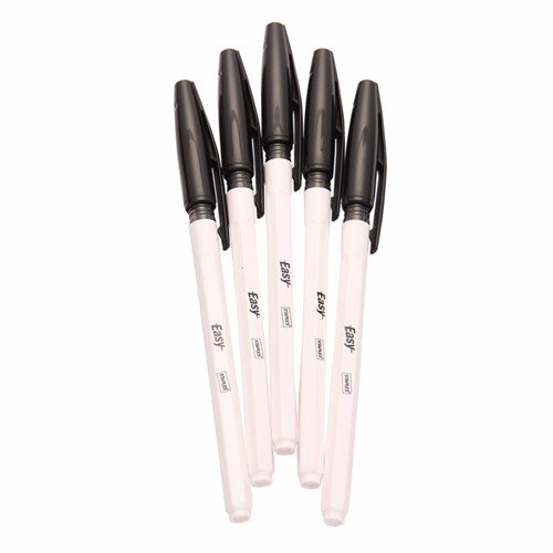 Cello Fine Tip Ball Pen, Black, 5 pcs/pack 10 packs(50 pcs) Amazon.in Office Products