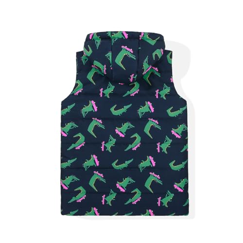 Image of SNOW DREAMS Boys Puffer Vest Hooded Quilted Outwear Sleeveless Jacket Lined Zipper Waistcoat