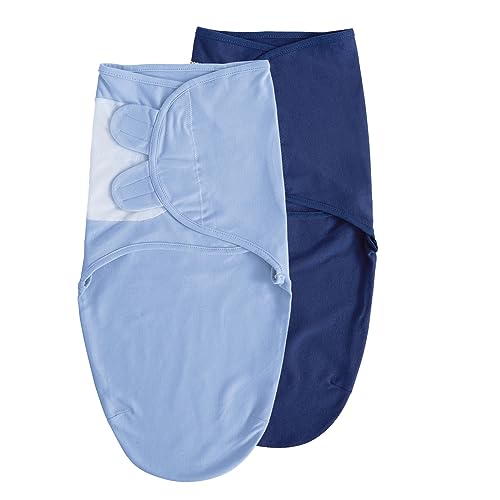 Image of Organic Baby Swaddle Sleep Sacks, 2-Pack Swaddles for Newborns Baby Essentials, Infant 0-3 Months, 100% Cotton Soft & Snug Adjustable Wrap Nursery Swaddling Blankets Improves Sleep