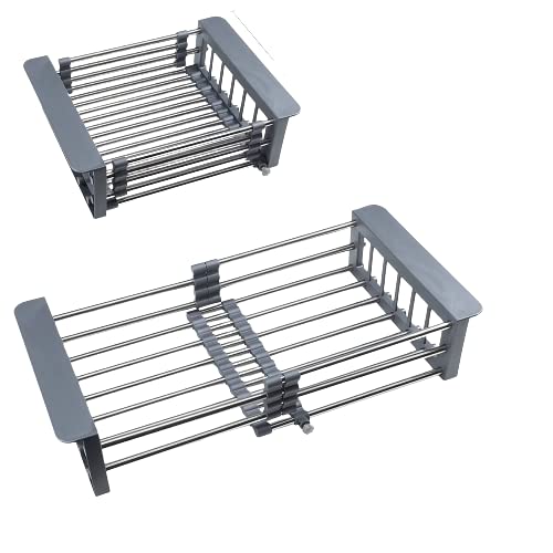 Stainless Steel Sink Strainer Drain Basket with Adjustable Armrest