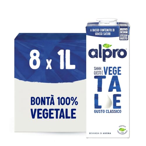 ALPRO, QUESTO È VEGETALE, Bevanda all'AVENA, Classico - 8X1L