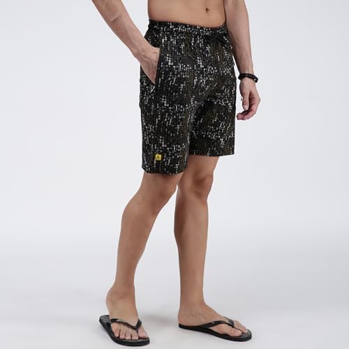 Image of Amul Comfy Men's Bermuda Shorts | Adjustable Drawstring for Better Waist Fit | Comfortable Casual Shorts | Breathable Summer Wear | Pack of 1 | Color May Vary