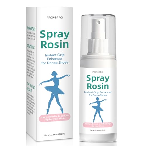 Spray Rosin for Dance Shoes Grip Enhancer for Pointe Shoes Soles Ribbons Anti-Slip Spray for Ballet Jazz Modern Dance Ideal for Class Stage or Competition Clean & Portable 3.38 Oz