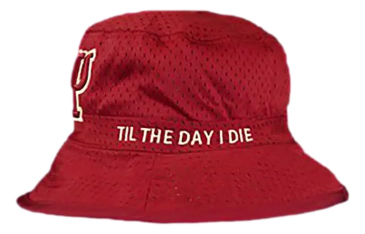 Kappa Alpha Psi Big Letter Mens Floppy Bucket Mesh Hat [Crimson Red - 60 cm]