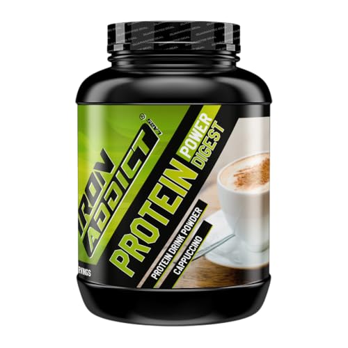 Protein Power 2Kg Iron Addict Labs   Proteína en polvo con suero de Leche y Soja   Aminograma Completo y Equilibrado con Alto Valor Biológico y Nutricional   Complejo Multienzimático   Sabor Capuccino