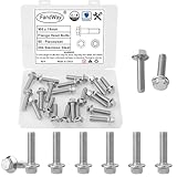 FandWay 50 viti esagonali M6 x 16 mm, viti a flangia in acciaio inox A2 V2A, viti strutturali, esagonali esterni, filettatura completa, passo della filettatura 1,0 mm, per riparazione auto e moto.
