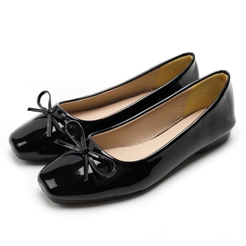 Image of Dear Time Women's Casual Foldable Ballet Flats Square Toe Ballerina Flats Shoes Comfortable