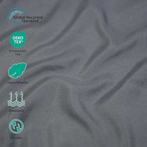 ZPECC Pillow Cases Standard Size Set of 12, 20x26 Envelope Closure Pillowcases, Soft Plain Brushed Microfiber Covers Hypoallergenic Breathable, Gray