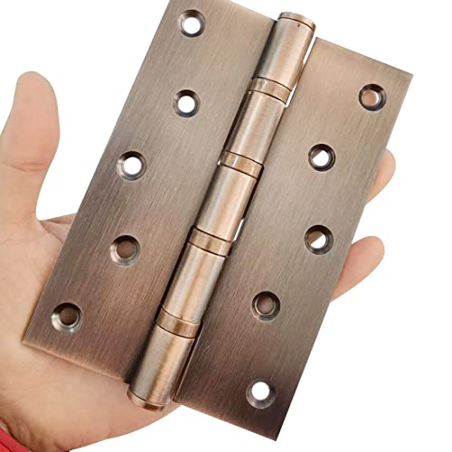 Bisagras de puerta de acero inoxidable resistentes con rodamientos de bolas, paquete de 2 bisagras de esquina cuadradas para puertas de madera de interior/exterior, incluye accesorios de instalación