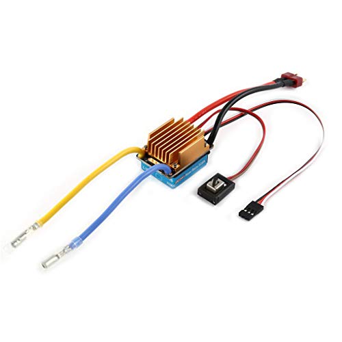 Guangcailun Controlador de Velocidad electrónico OCDAY Impermeable 3S 60A Cepillado Motor ESC Sin Ventilador para Tamiya ESC RC Car