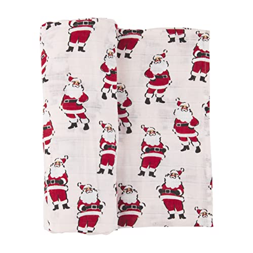 Image of Mud Pie Vintage Christmas Santa Swaddle, Pink, 47" x 47"