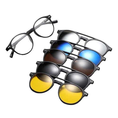 Nexusectar Lunettes De Soleil Magnétiques, Lunettes De Soleil Aimants Femmes, Verres Magnétiques, Verres Polarisés | Hommes Femmes Lunes Anti-mélanges Lentils Polarisés Interchangeables Pour Conduire