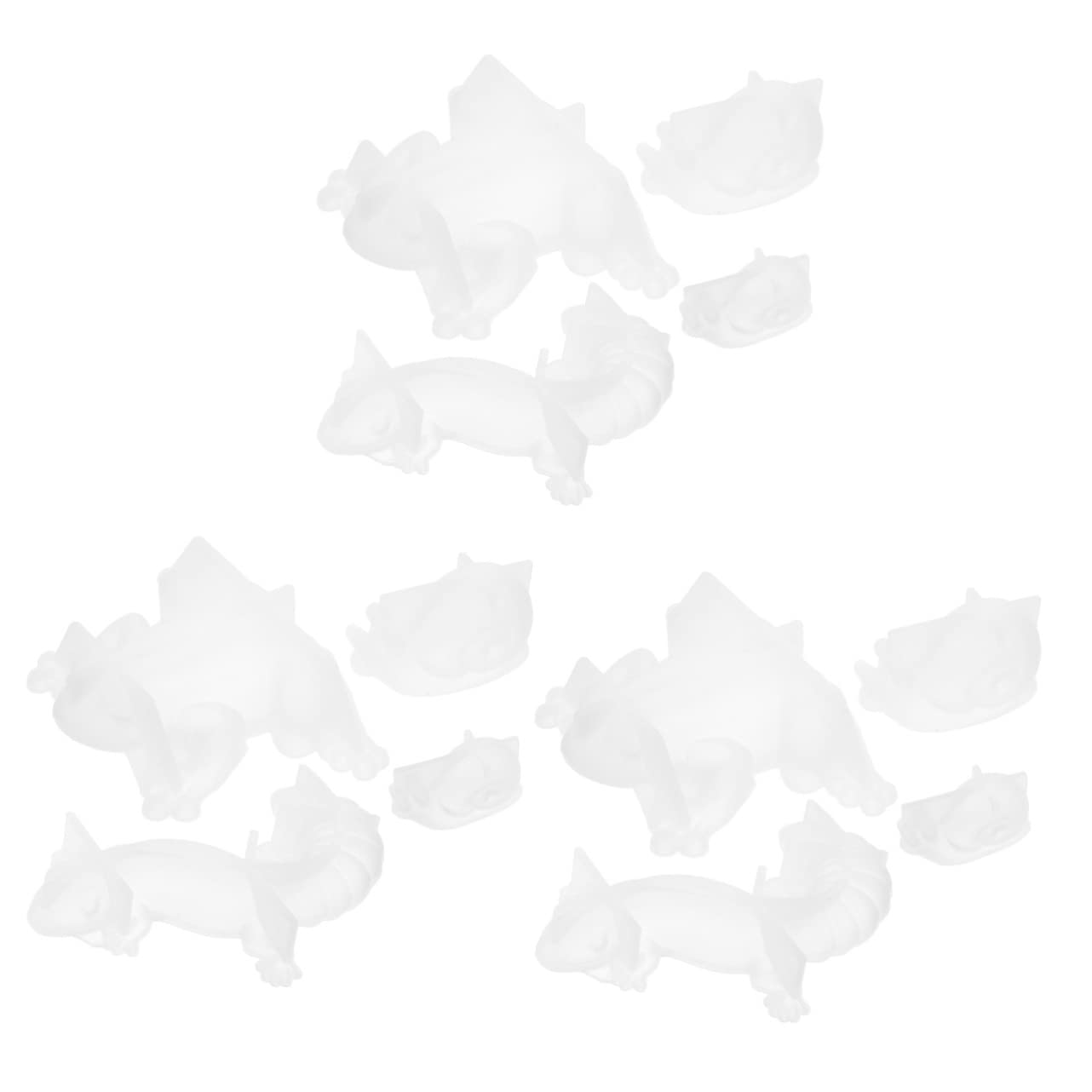Uonlytech 3 Ensembles Moule D'ornement des Petits Animaux Réutilisable Forme Grenouille Moules Moule en Silicone Souple Moule De Bricolage Gel De Silice 4 Pièces * 3