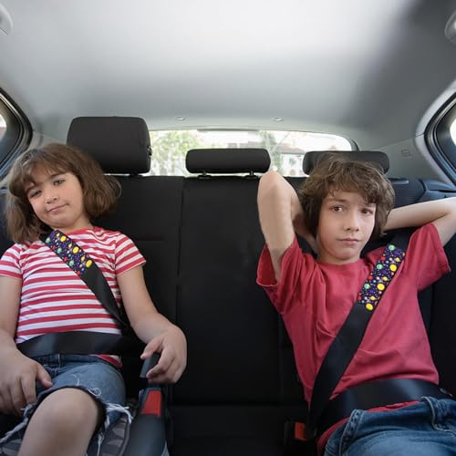 Image of Baby Seat Belt Strap Cover, 2 Pcs Kids Car Seat Belt Cushions Pads, Shoulder Strap Protectors for Girls Boys (Space 4A)