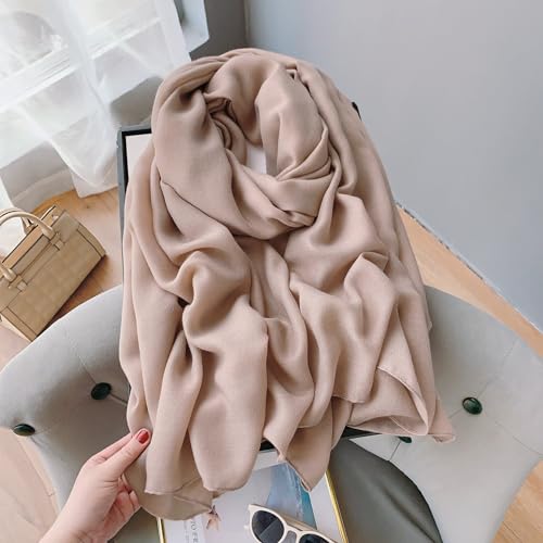 Image of Viscose Scarf for Women | Lightweight & Long | Stole for Women - Stylish Design | Neck Scarf, Hair Scarf, & Head Scarf for Women & Girls | All Season Accessory