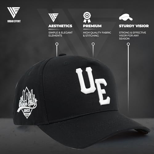 Image of Urban Effort Specialty Mens Snapback Hat - Curved Brim A Frame Adjustable Trucker Cap for Men and Women