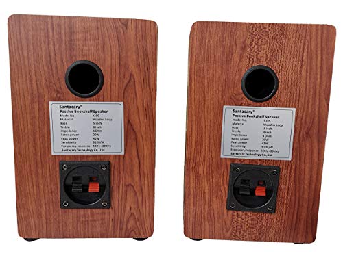 Passive Bookshelf Speakers Pair With 5-Inch Woofer & 3-Inch Tweeter - 2-Way Speakers #TOP1