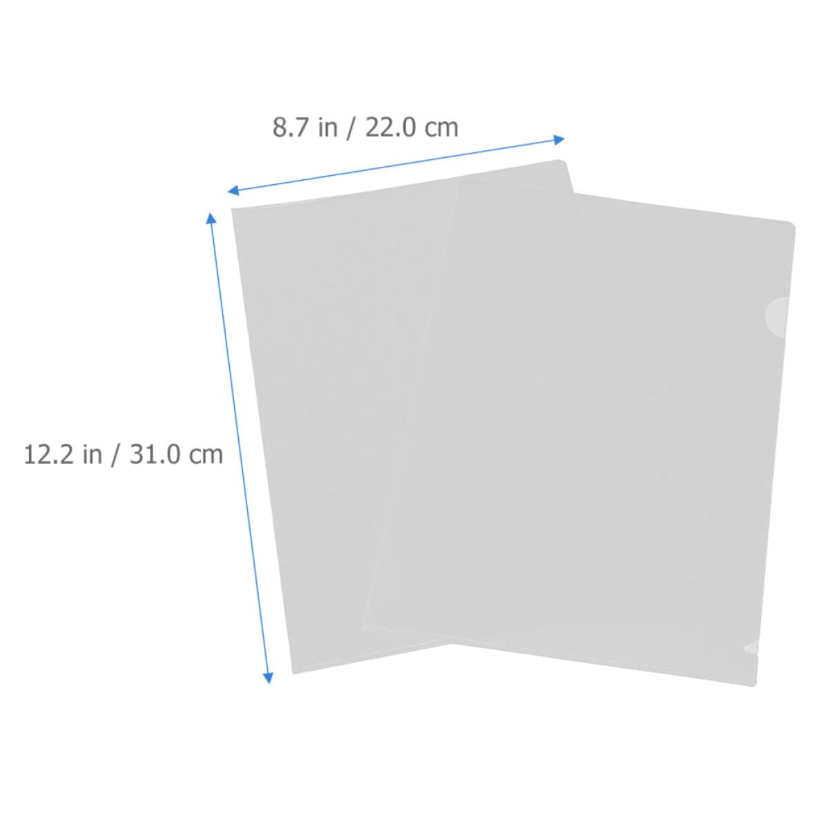 Pochettes Transparentes A4 pour Classement Lot de 50 Fines et Portables, pour Bureau et Devoirs Scolaires