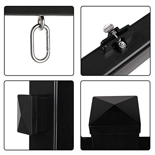 Vingli 6' Vinyl Pvc Real Estate Sign Post, Commercial Realtor Home For Sale Hanging Ads, Business Hours Advertisement Post For Yard , Open Houese Direction, 36" Arm Holds Up To 24" Sign, Black #TOP3