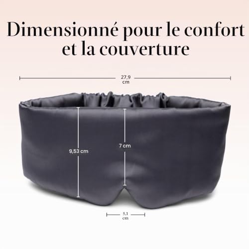 Kitsch Masque de sommeil en satin, Anthracite – vue 4