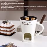 Czekoladowa Topnienie Fondue Kubek melting cup Kubki Fondue Tealight, Ceramic Butter Ogrzebsze Garnek, Zestaw z Widelcami, S?odki Kubek Fondue, Idealny na Fondues de chocolate