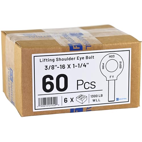 Image of Case of 60 Pcs Lifting Shoulder Eye Bolts 3 /8 inch-16 X 1-1 /4 inch