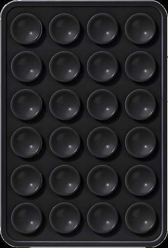 Image of Gladiadora Suction Phone Case, Phone Suction Sticker, Silicone Anti-Slip Silicone Multipurpose Hands-Free Sticky Pads Grip, Videos Mirror Shower (Black Pack of -2)