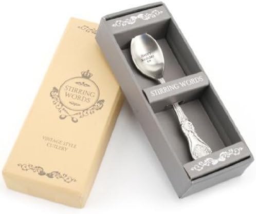 Stirring Words Gift Boxed "Happy Birthday XX" Large Stamped Spoon