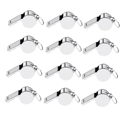 Silbatos deportivos de acero inoxidable paquete 12 pcs miniatura 1