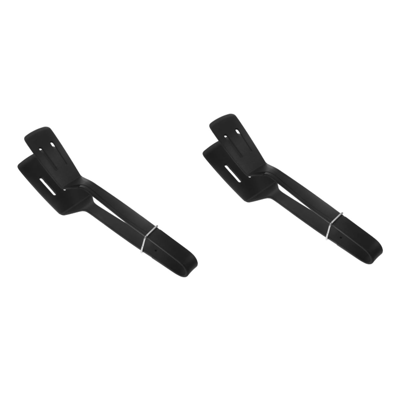 UPKOCH 2 Stück Bratspatel-Clip Dreher Zange Küche Burger-Smasher Grill Essenszange spachtel küchenzange fischzange bratwender Pfannenwender Zange Kochspatelzange Kieselgel Black