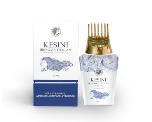 Image of Avp Kesini Bringadi Thailam 100 Ml||Ayurvedic Hair Oil for Hair Fall Control, Scalp Health | Herbal Oil with Amla, Bhringraj, Indigo, and Sesame Oil | Natural Formula for Hair Health | Goodness of 4 types of milks