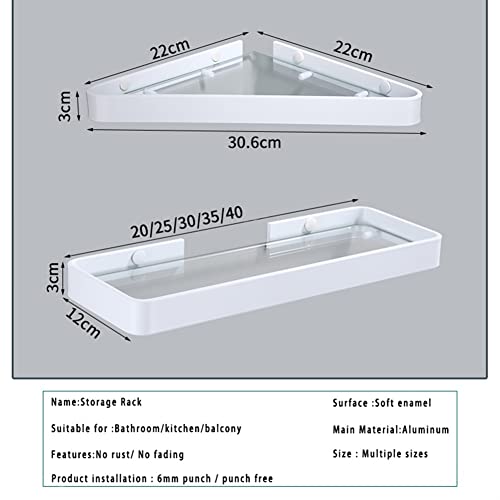 Étagère douche sans perçage blanche pour optimiser les petits espaces
